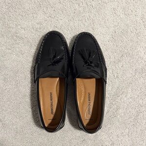 Johnston & Murphy black loafers with tassel, only worn 1x